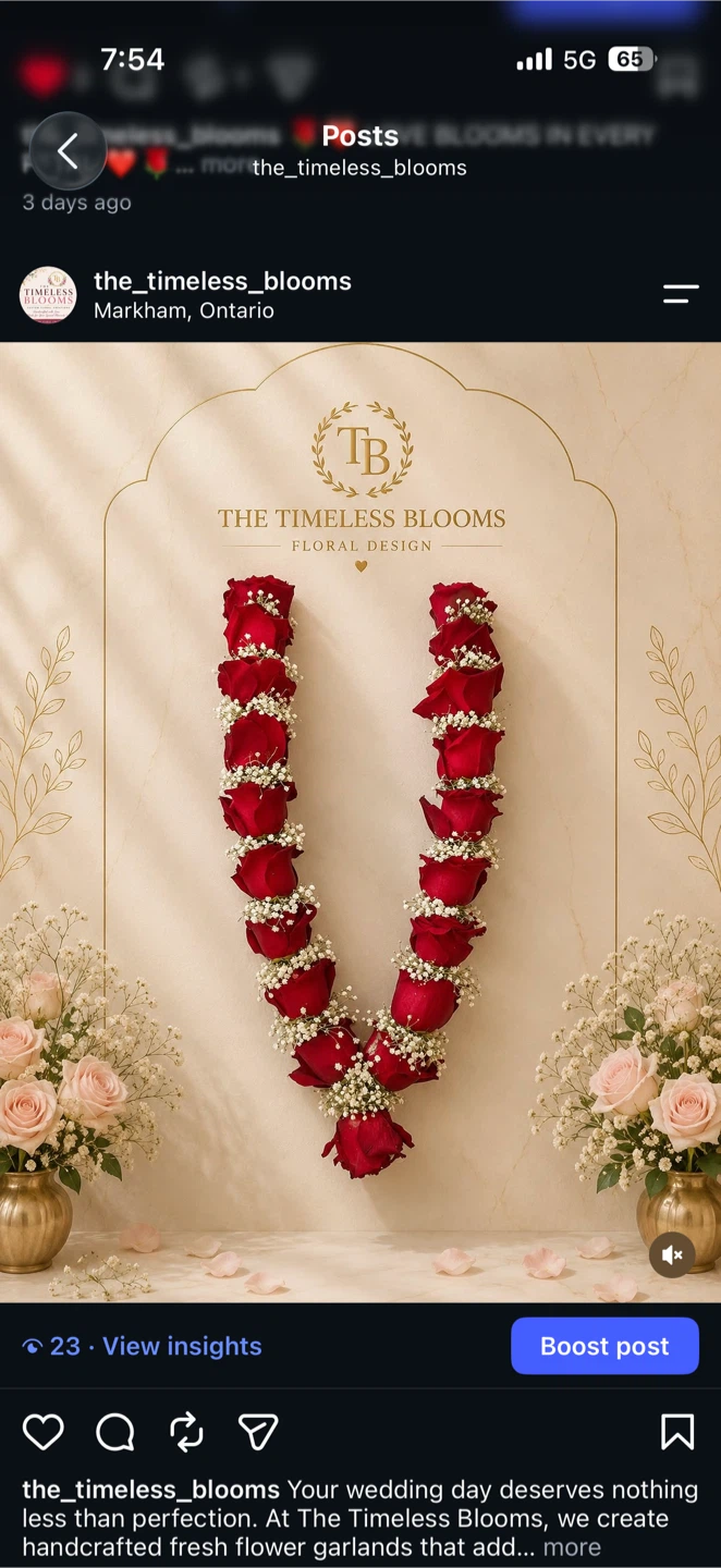 The Timeless Blooms Red Rose Garland