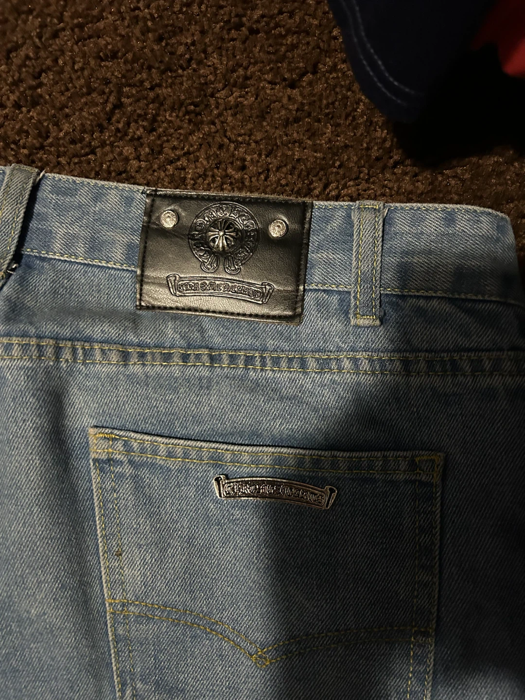 Chrome Hearts Denim Jeans with Cross Embellishments - photo 3