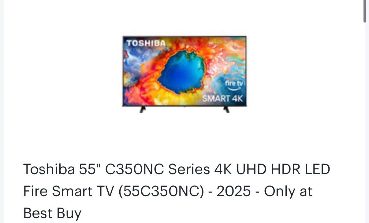 Toshiba 55" C350NC Series 4K UHD HDR LED Fire Smart TV