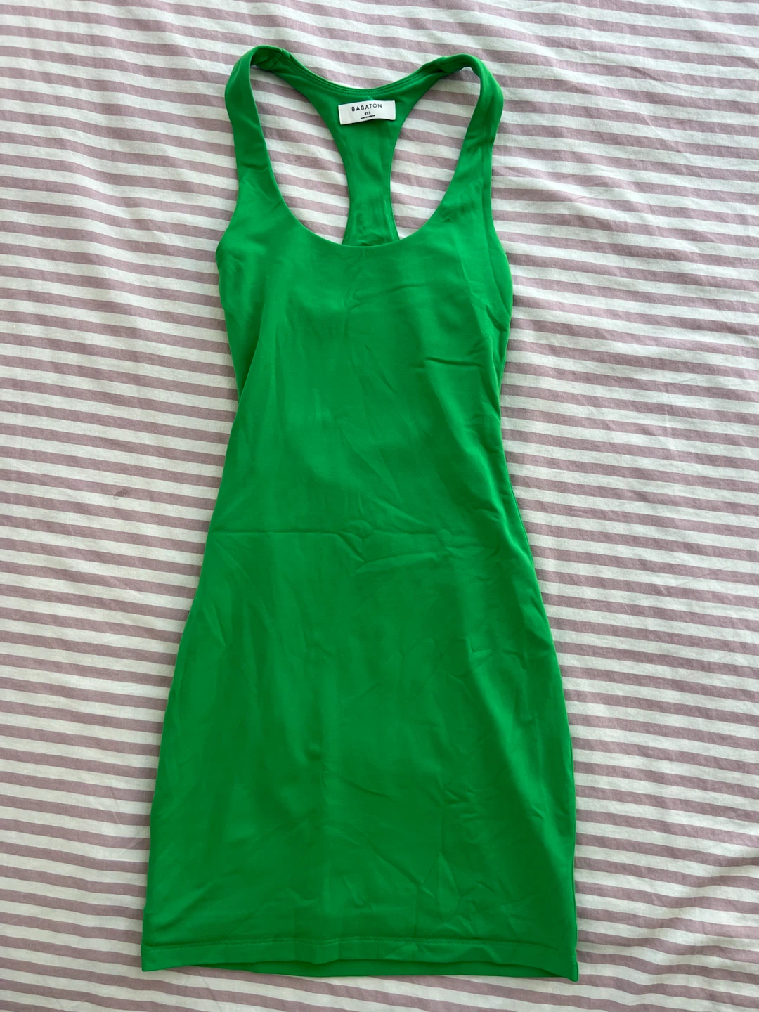Aritzia Green Racerback Tank Dress
