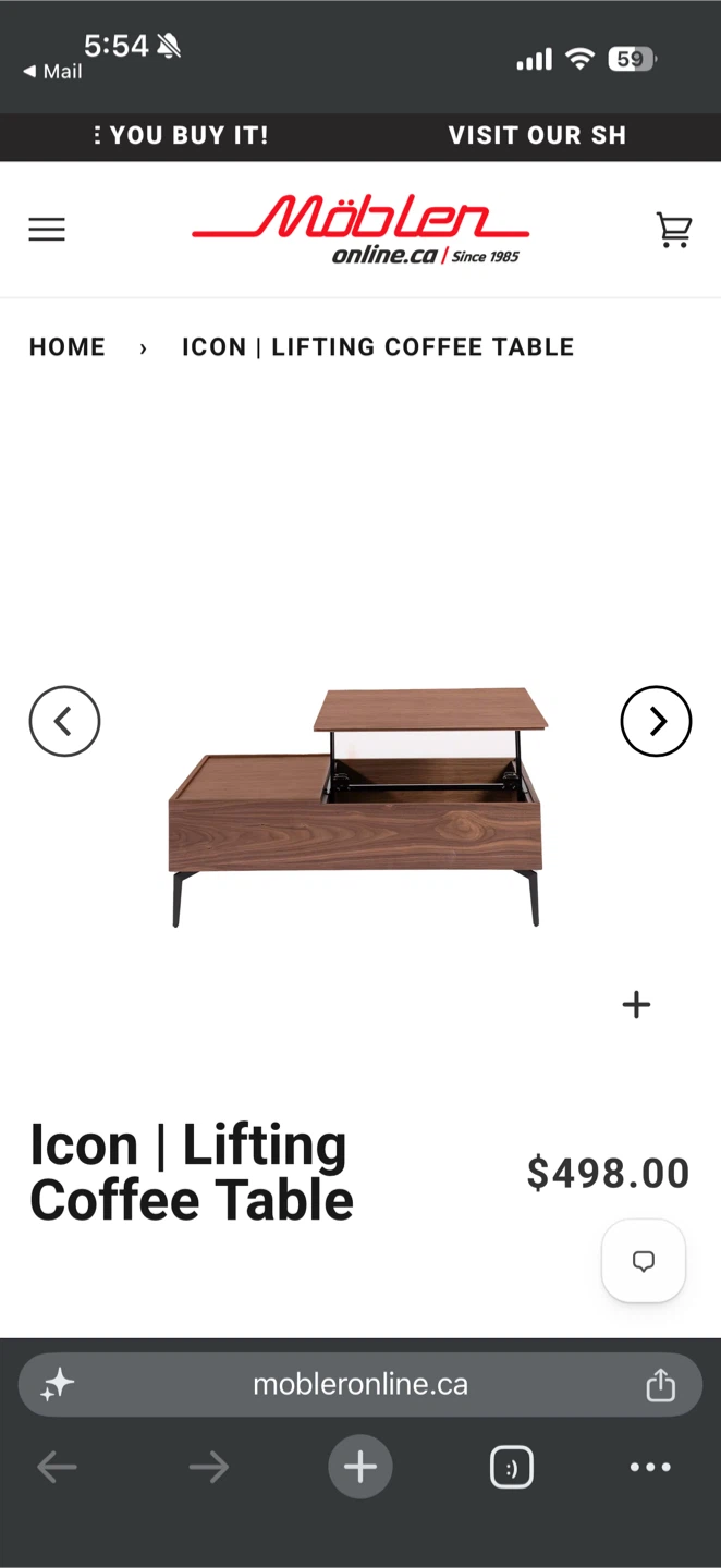 Mobler Icon Lifting Coffee Table - photo 3