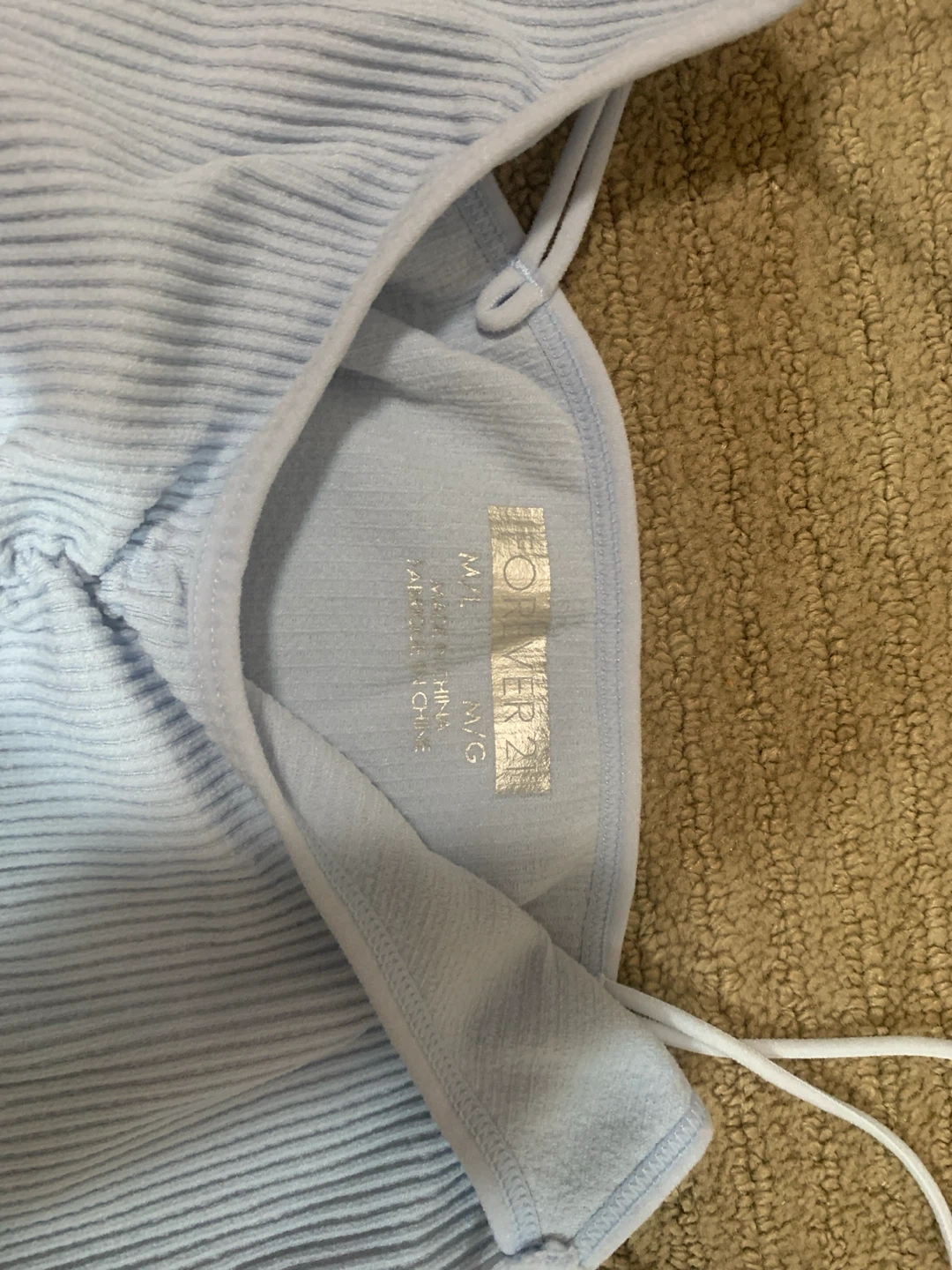Light Blue Ribbed Cami Top - photo 3