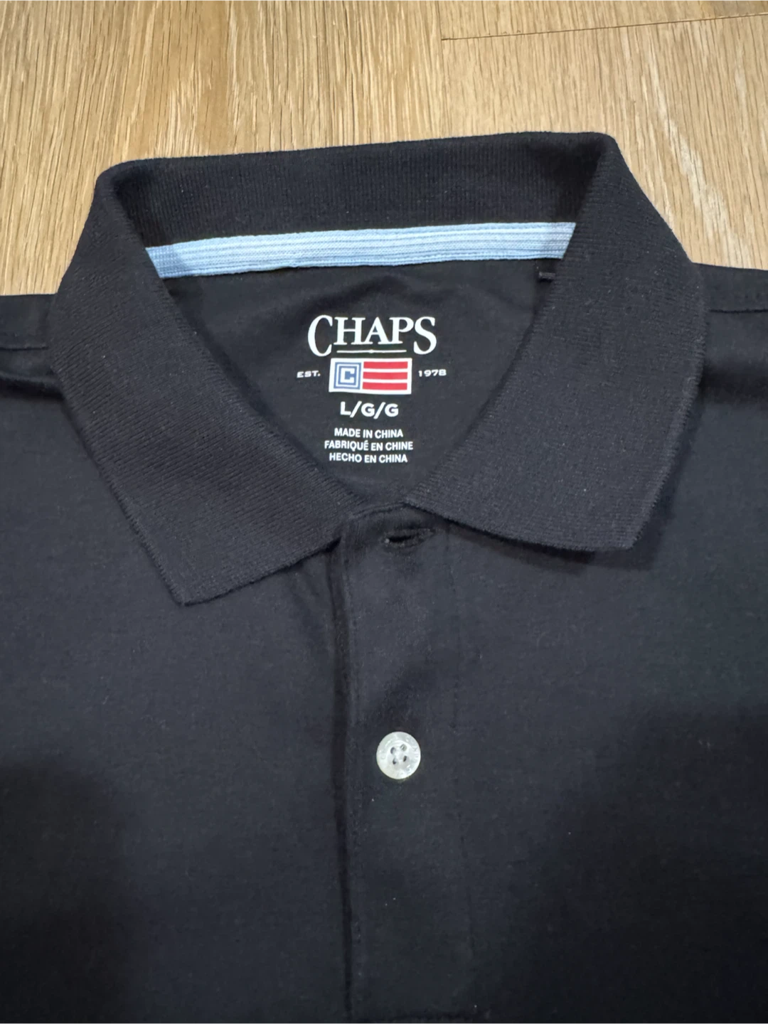 Chaps Mens Black Polo T-Shirt Size Large - photo 2