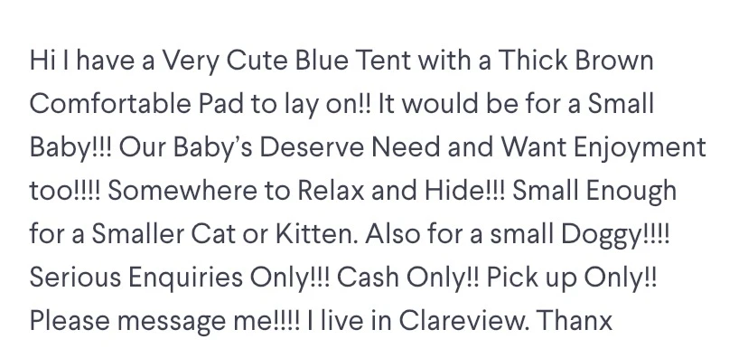 Blue Pet Tent with Brown Pad - photo 2