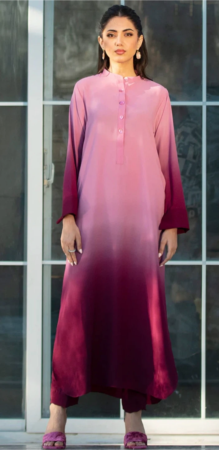 Women's Ombre Tunic and Pants Set
