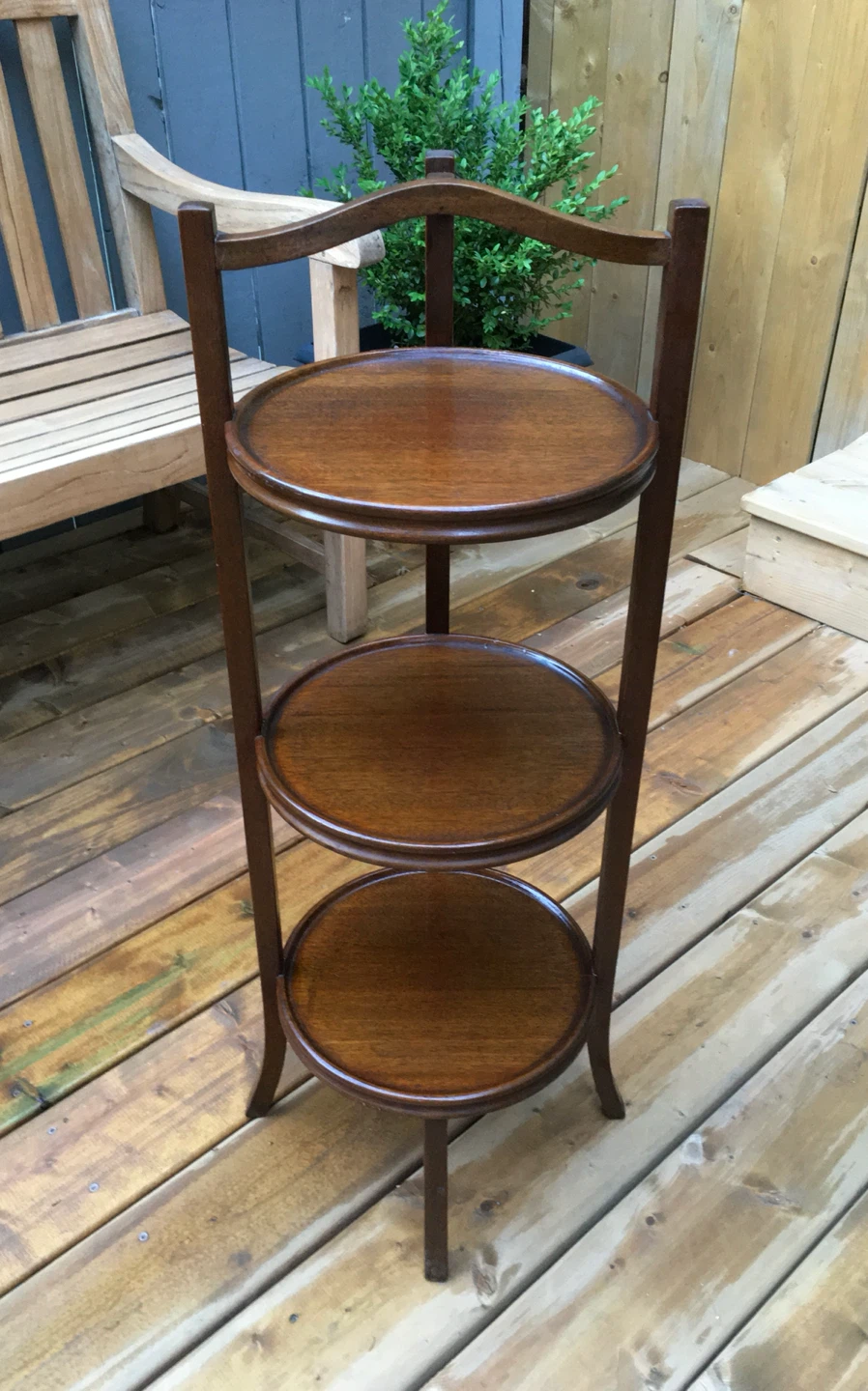 ⭐️ONE Vintage solid mahogany 3 tier stand(Circa 1930’s) - photo 4