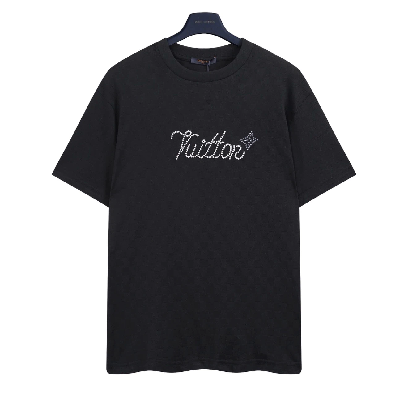 Louis Vuitton Rhinestone Logo T-Shirt Black