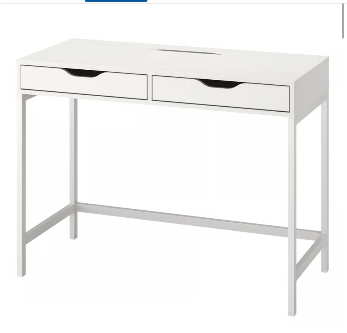 White IKEA Desk with 2 Drawers
