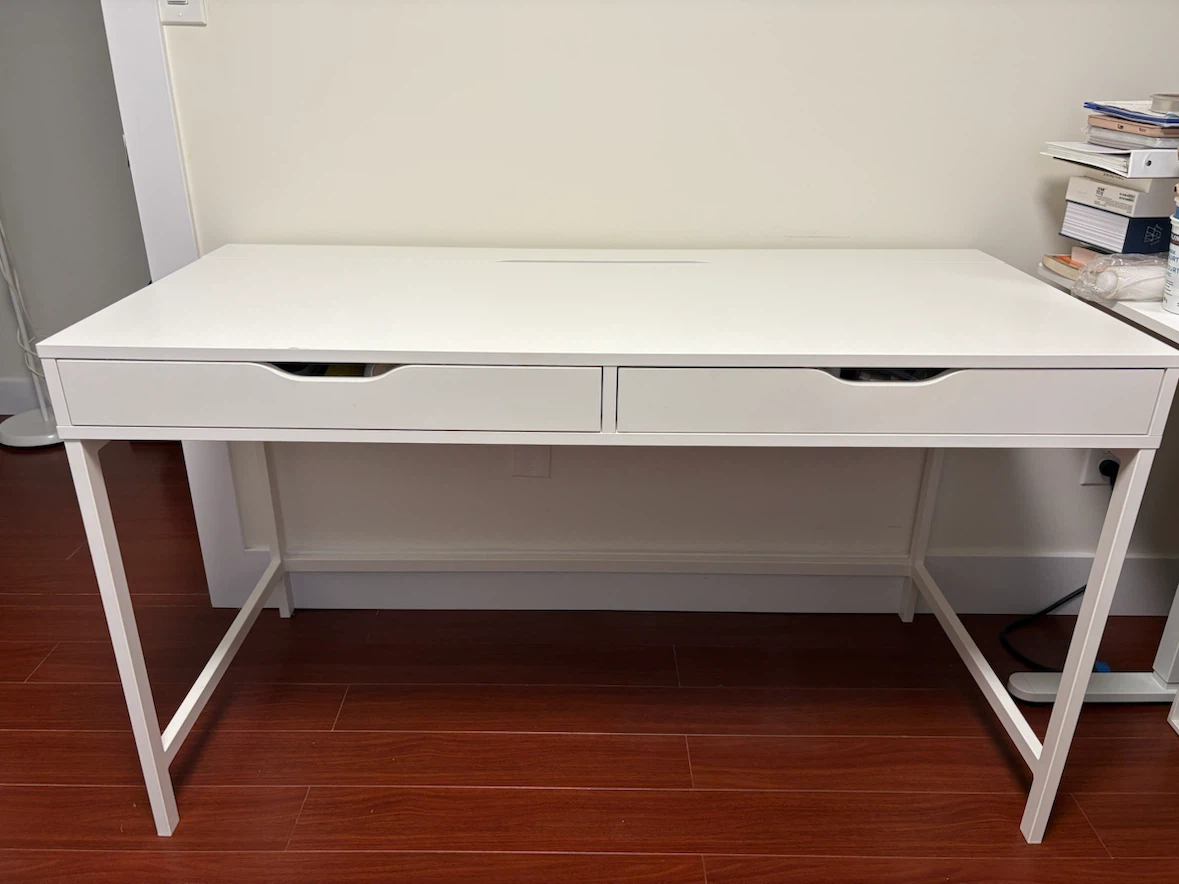 White IKEA Desk with 2 Drawers - photo 3