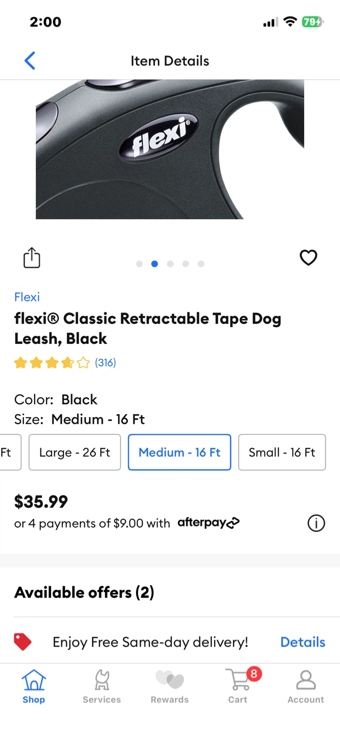 Retractable Flexi (55lbs Max) Dog Leash - photo 4