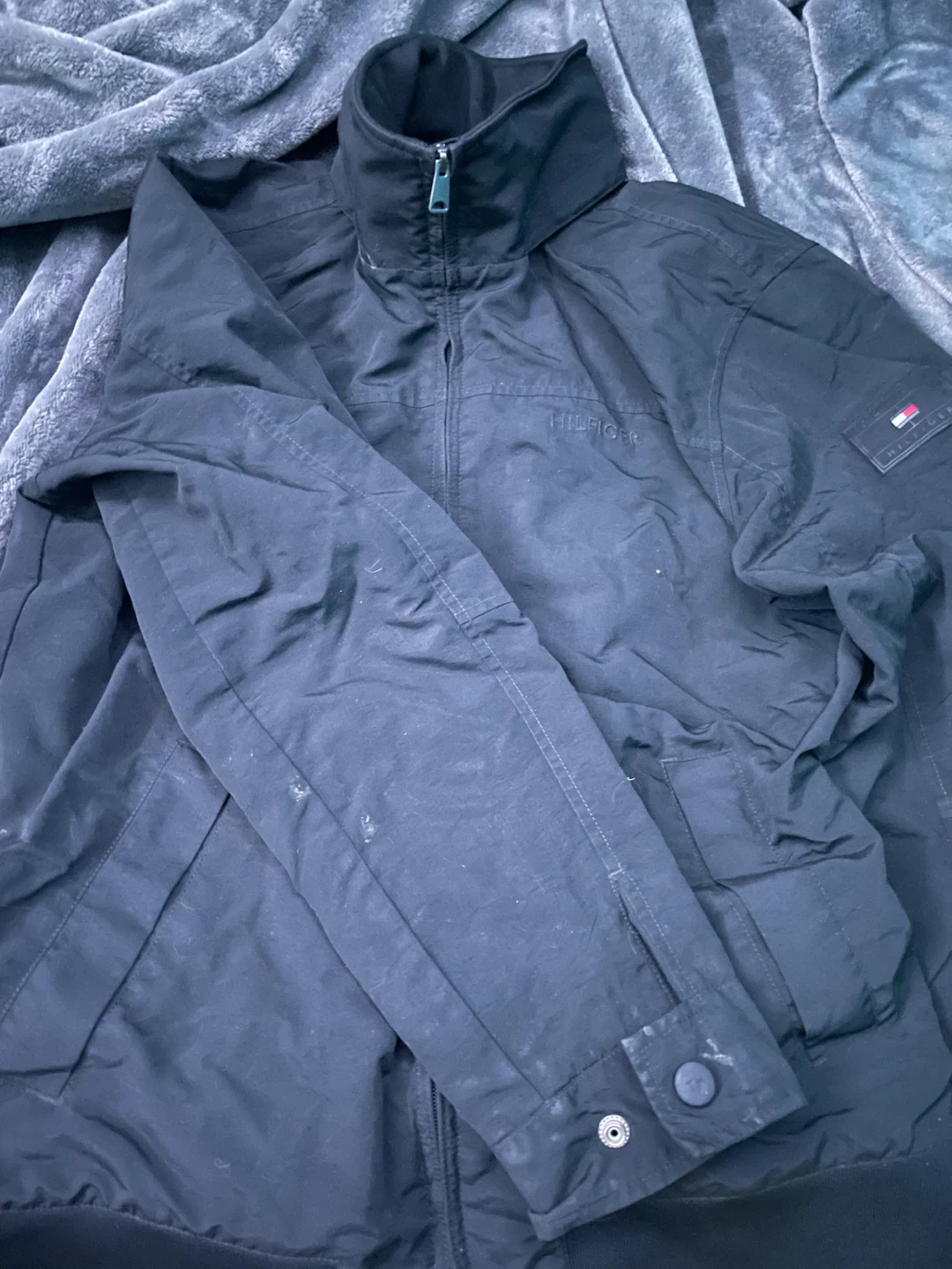 Tommy Hilfiger Black Jacket with Hood