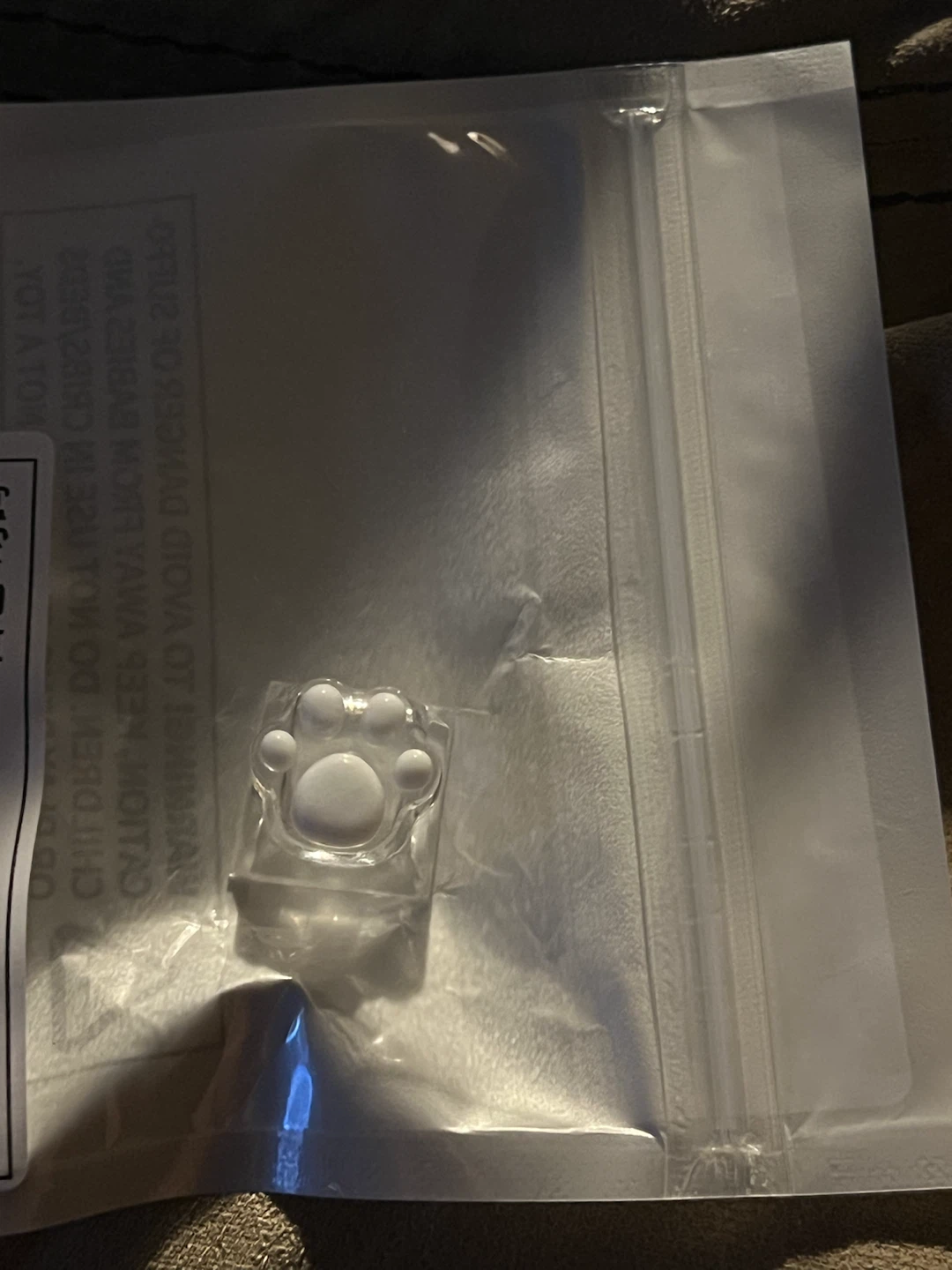 Decorative Clear Keycap with Paw Print - photo 3