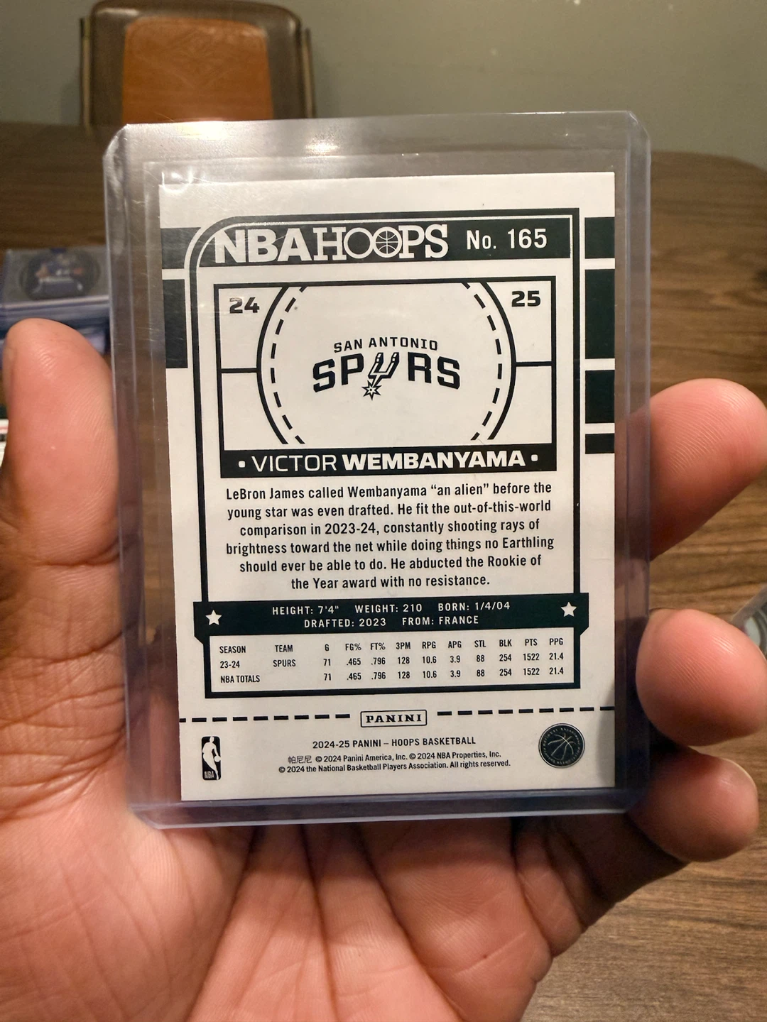 2 Victor Wembanyama NBA Hoops 24-25 Cards - photo 4