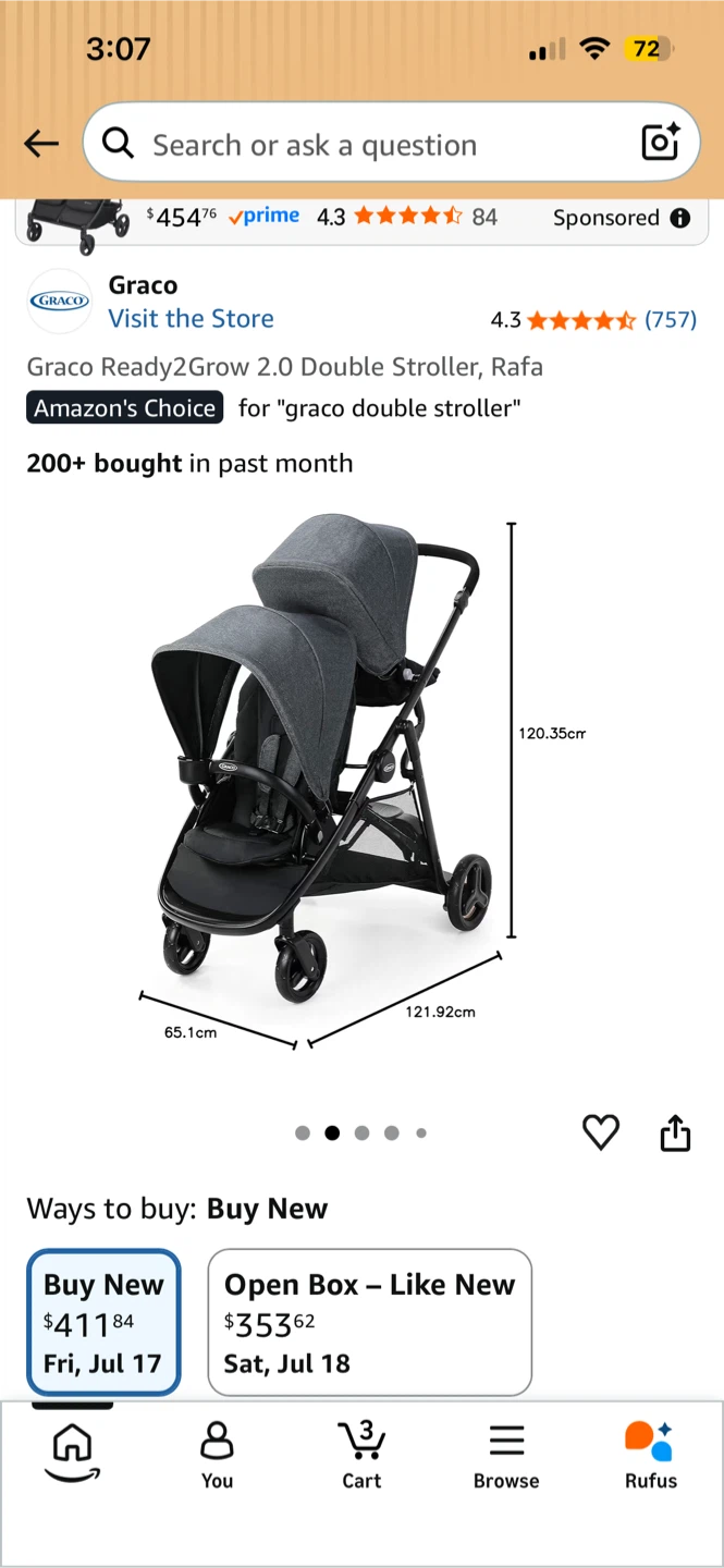 Graco Ready2Grow 2.0 Double Stroller - photo 3