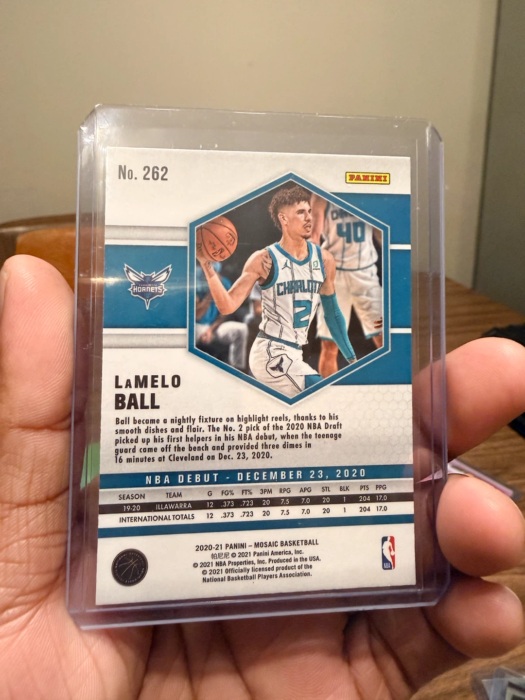 Lamelo Ball RC #262 NBA Debut Card - photo 2