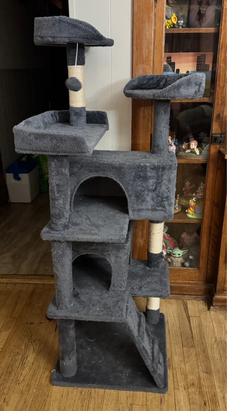 Multi-Level Cat Tree with Hammock and Scratching Posts