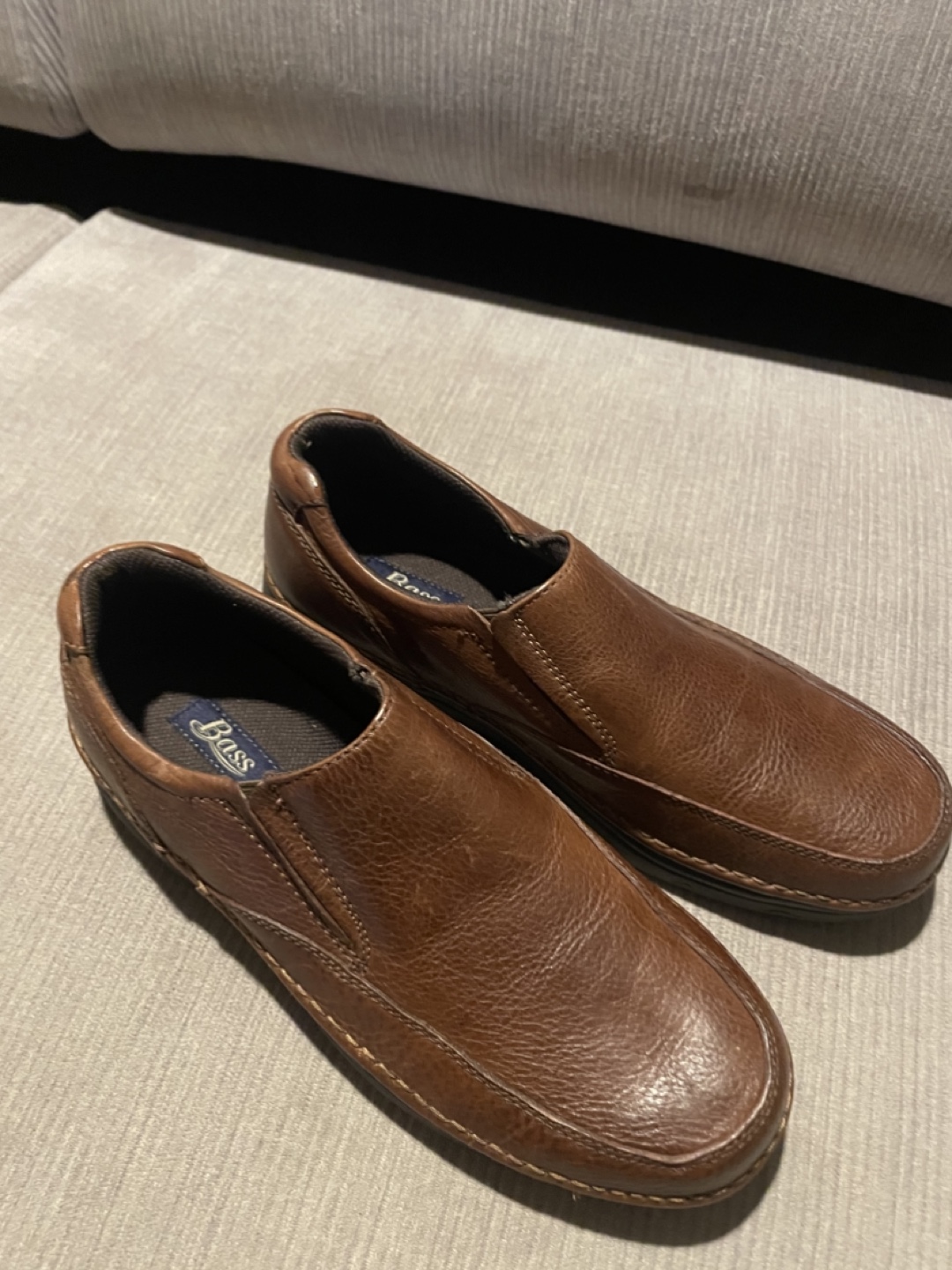 G.H. Bass Brown Leather Slip-On Loafers