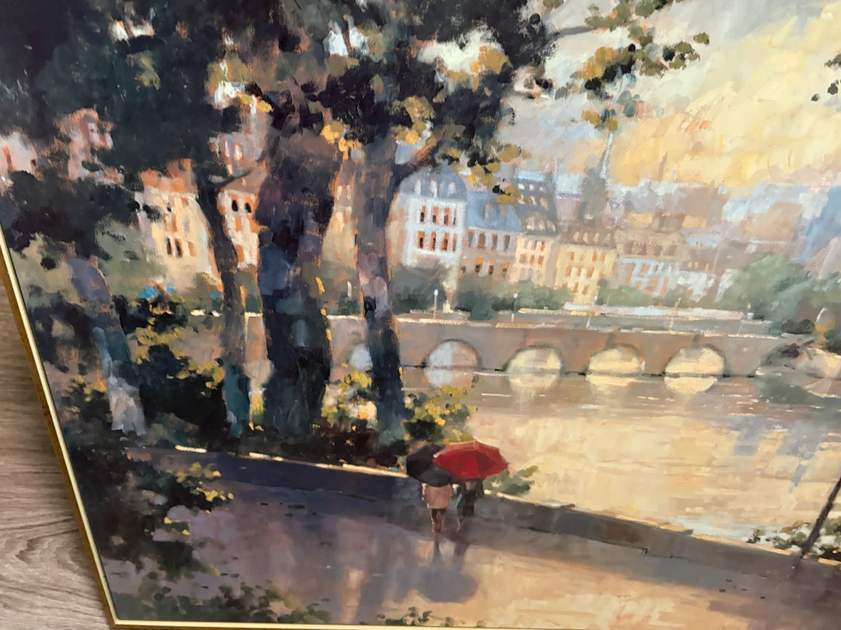 Beautiful M. Simonette Painting (Paris on canvas)