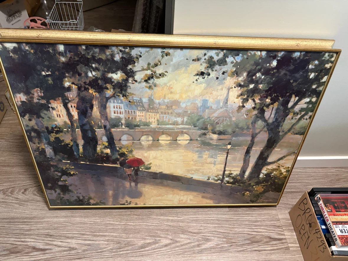 Beautiful M. Simonette Painting (Paris on canvas) - photo 2