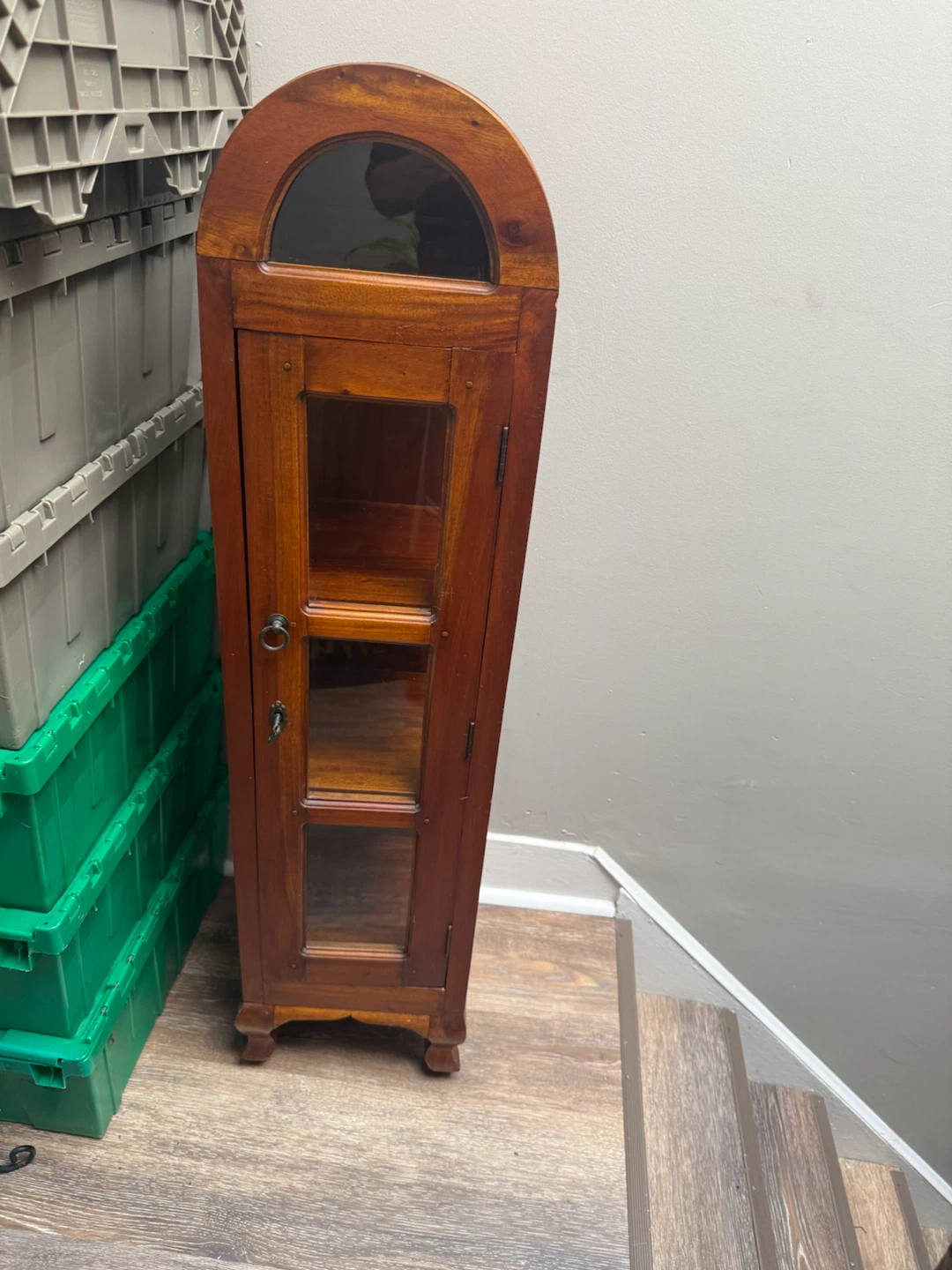 Wooden Display Cabinet with Glass Doors