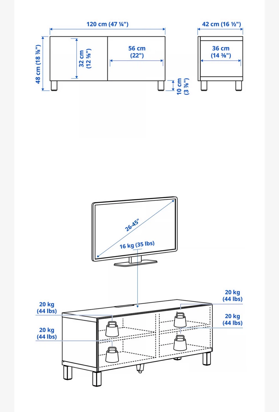 Black ikea tv stand with glass top - photo 5