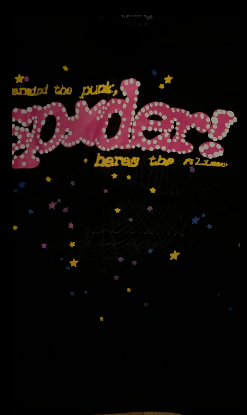 Black sp5der P*NK V2 hoodie - photo 3