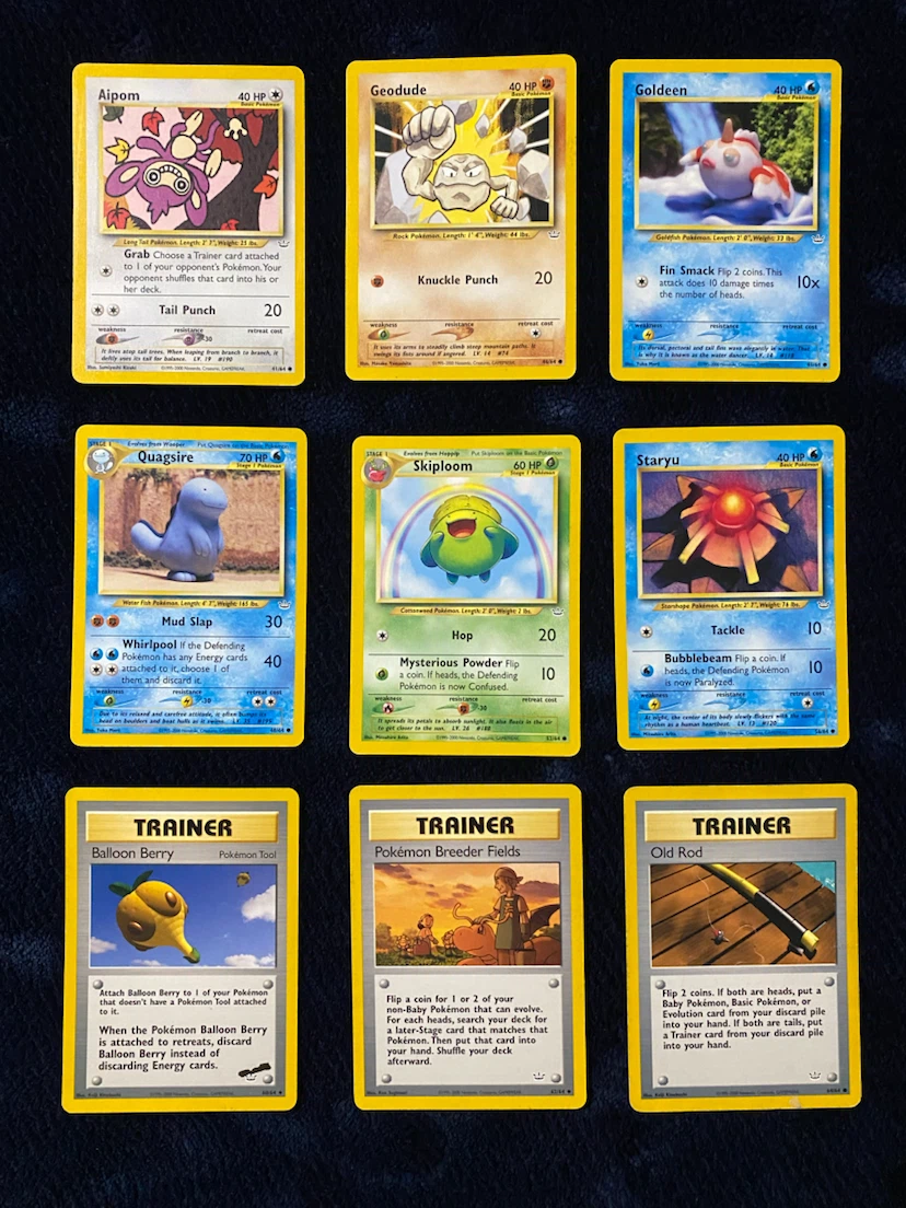 Assorted Pokémon Cards • Neo Revelation Set ***
