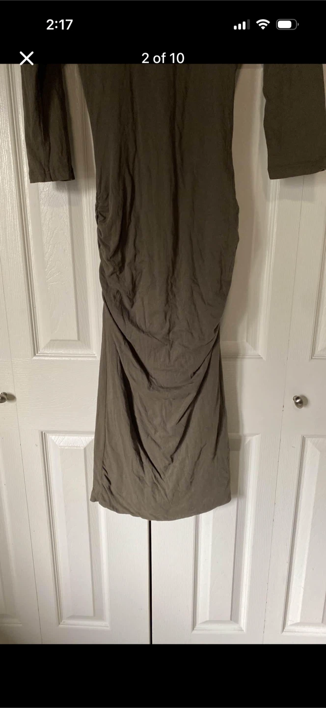 James Perse New Maxi Pencil Style Dress With Open Back Slit - photo 2