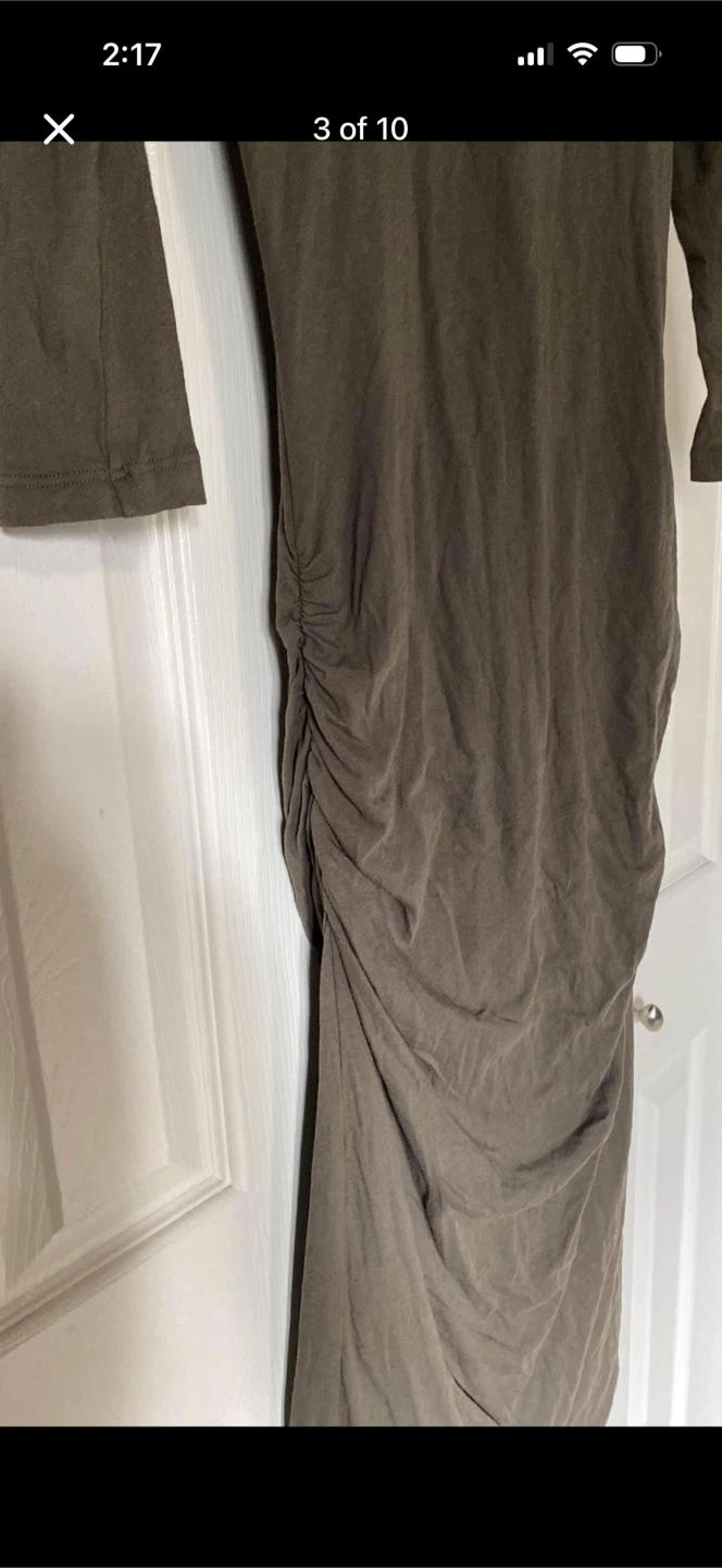 James Perse New Maxi Pencil Style Dress With Open Back Slit - photo 3