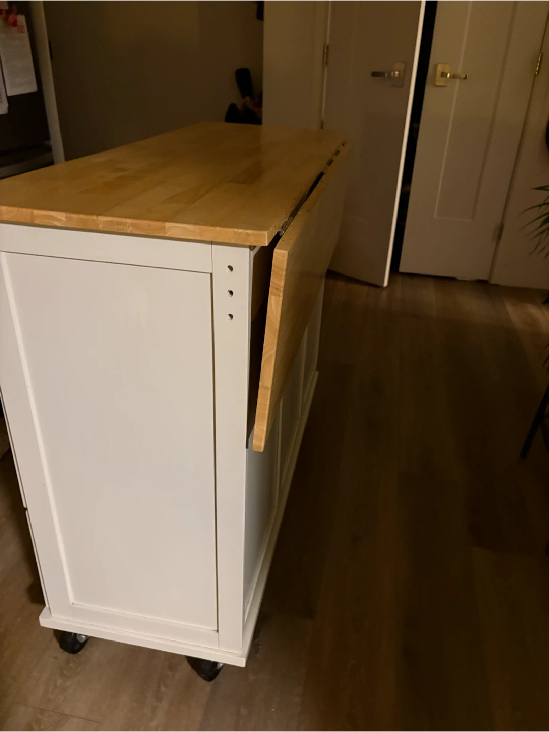 White Kitchen Island with Drop Countertop - photo 5