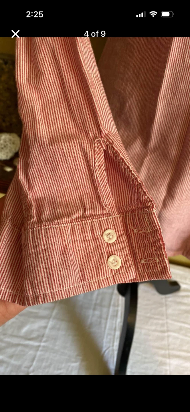 Bluenotes Striped Button Down Shirt Blouse - photo 4