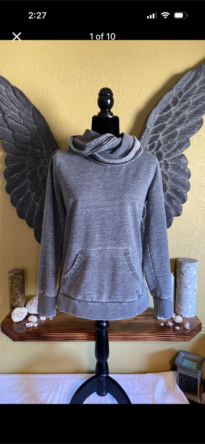 Desires Cowl Neck With Zipper Sweatshirt