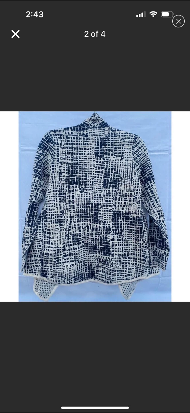 Nic+Zoe Geometric Print Cardigan Petite New - photo 2