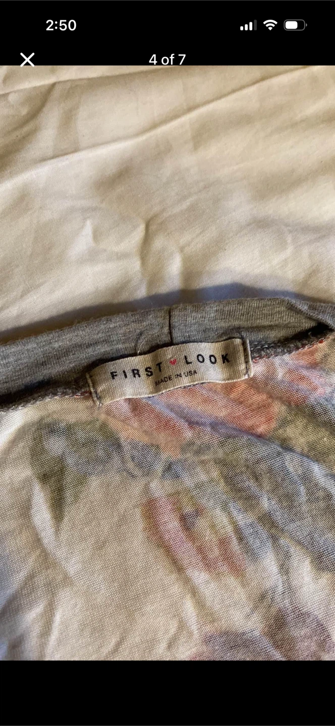 First Look Floral Baseball Tee Shirt Top - photo 4