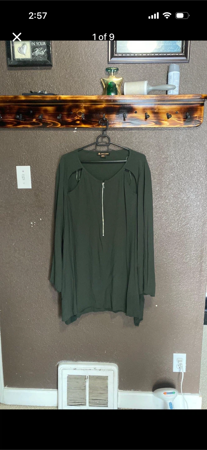 Love & Legend Flowy Blouse With Open Slits On Upper Chest