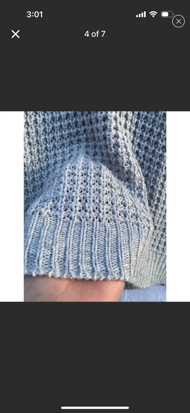 Ardene Gray Chunky Knit V-neck Sweater - photo 4