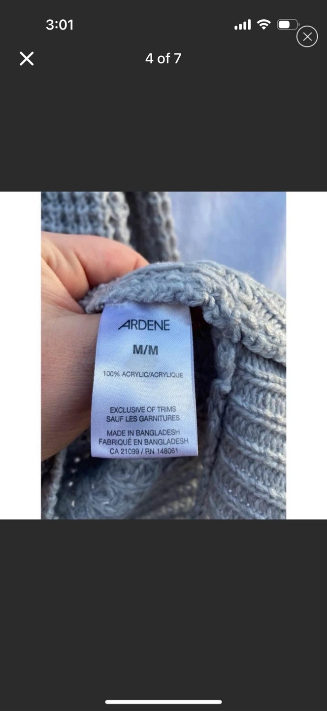 Ardene Gray Chunky Knit V-neck Sweater - photo 5