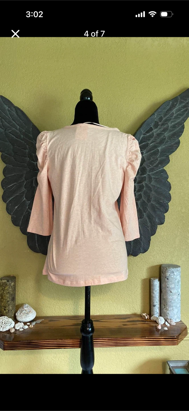 H&M New Puff Shoulder With Ruches Shirt Top - photo 5