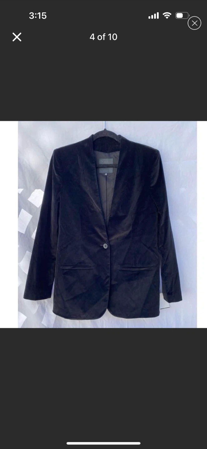 Madewell Black Velvet Suit Blazer - photo 4
