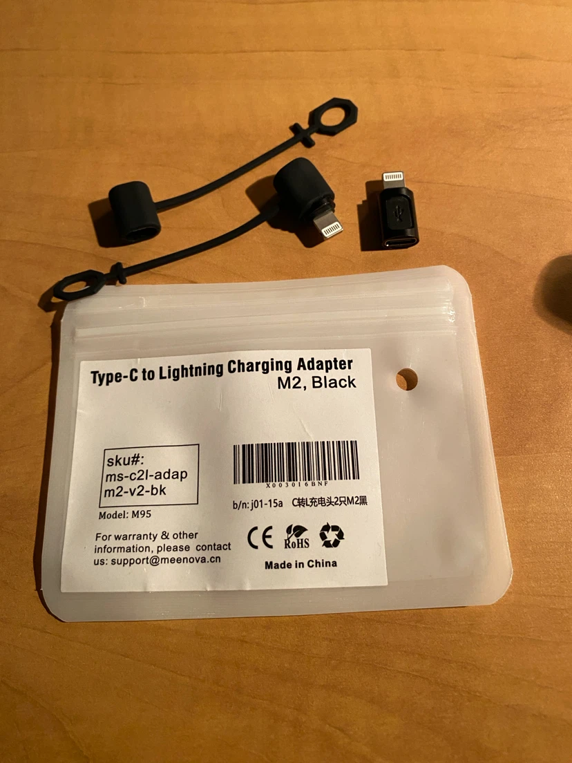 Type-C to Lightning Charging Adapter M2, Black
