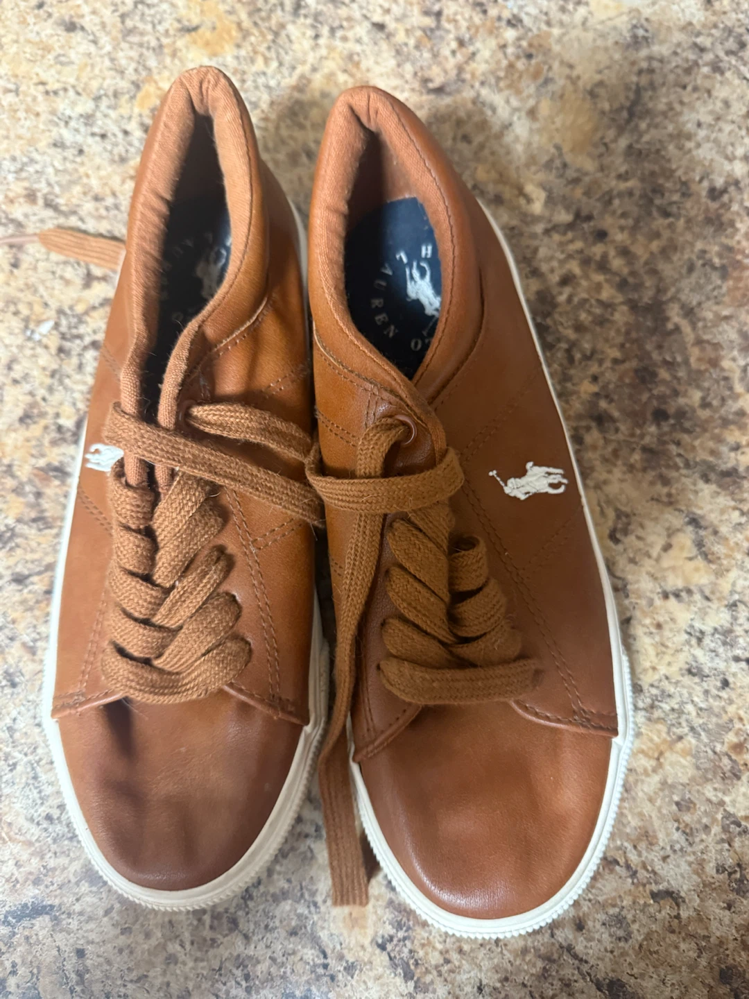 Polo Ralph Lauren Brown Leather Sneakers