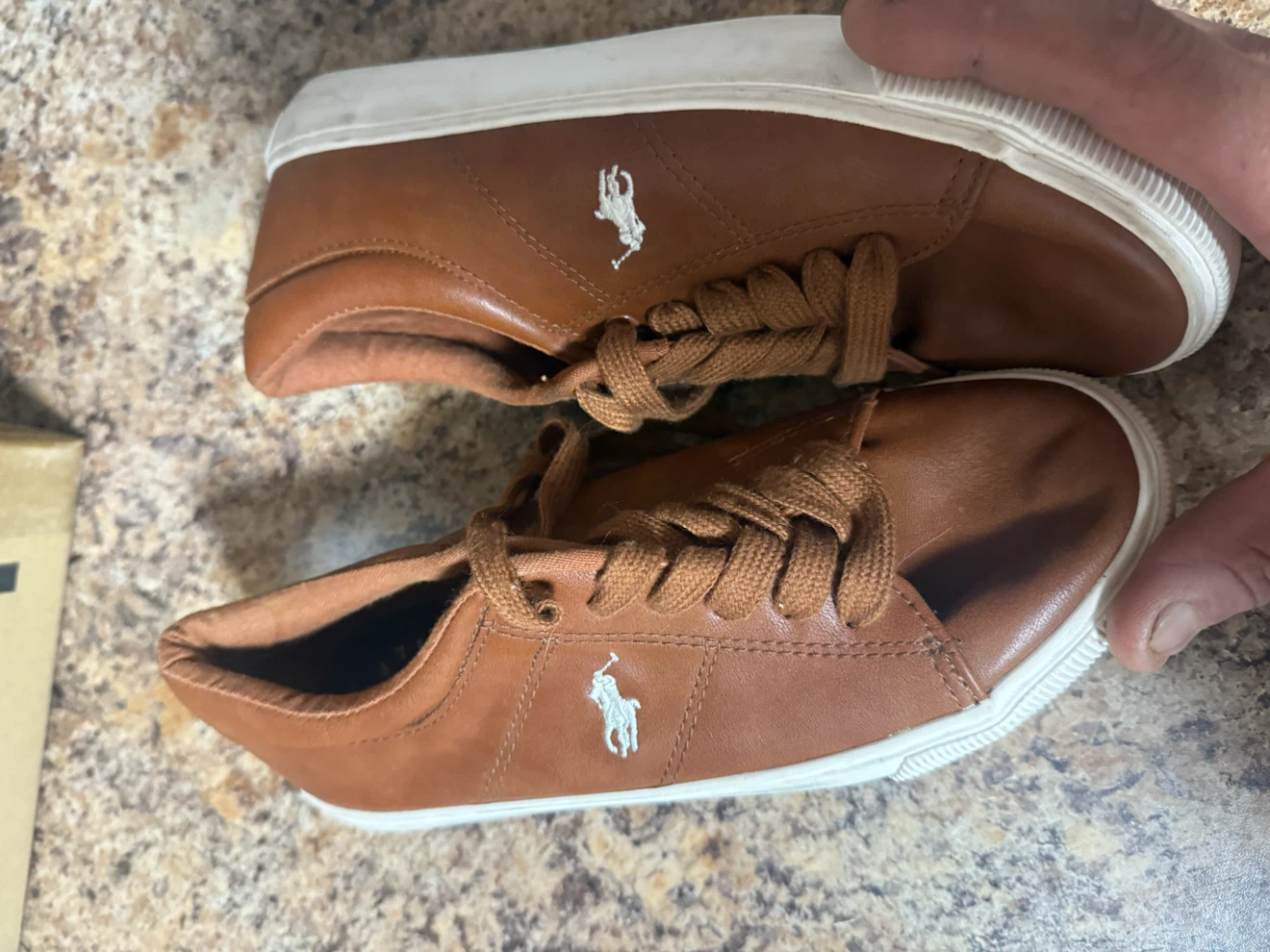 Polo Ralph Lauren Brown Leather Sneakers - photo 4