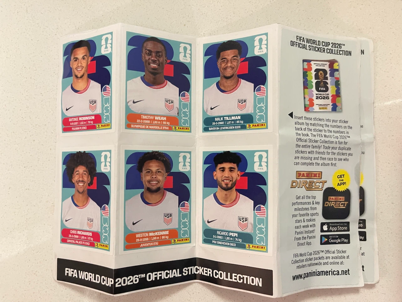 Panini FIFA Team USA 2026 World Cup Team USA Sticker Sheet NYC - photo 3