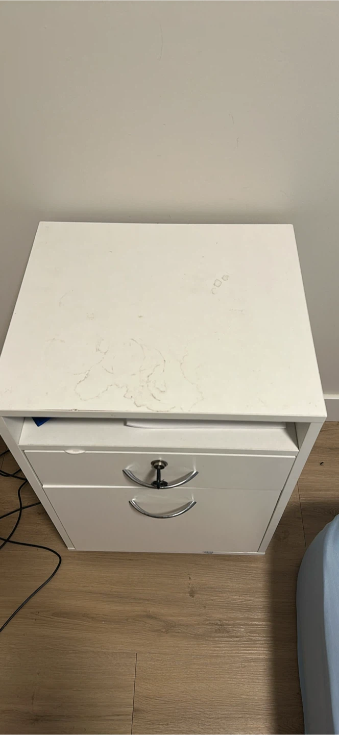 White 3-Drawer Filing Cabinet