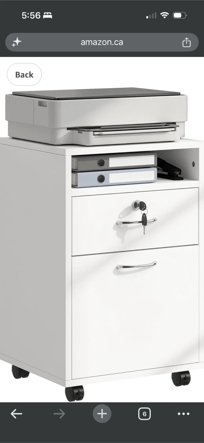 White 3-Drawer Filing Cabinet - photo 3