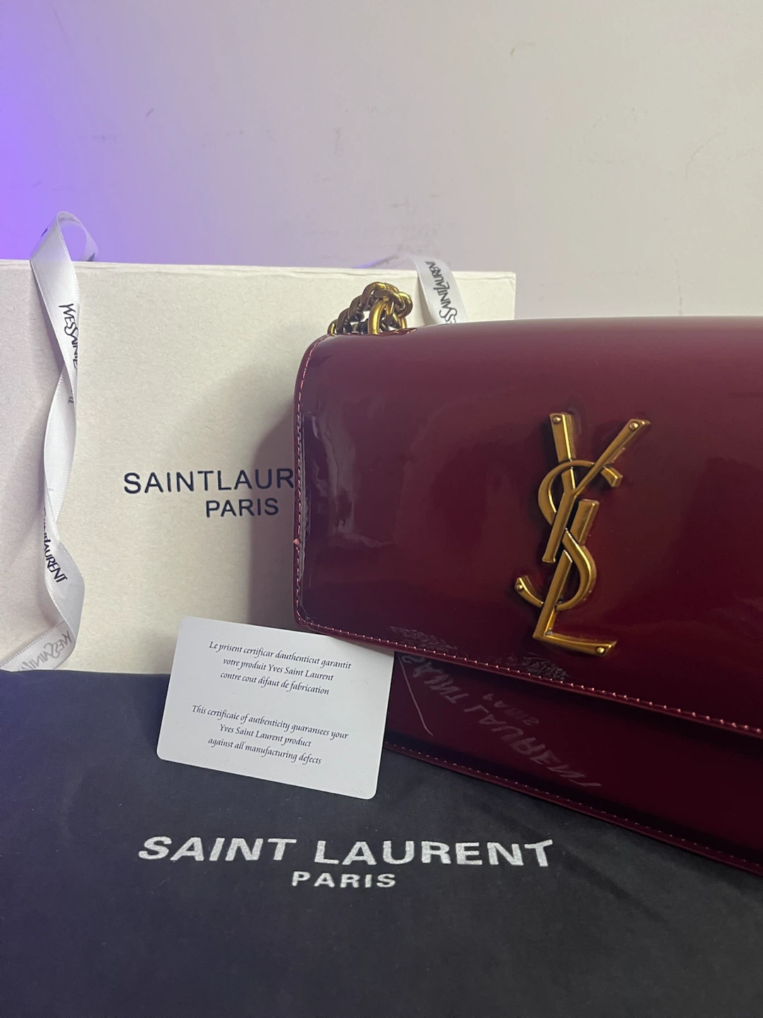 YSL SUNSET red shoulder bag - photo 5