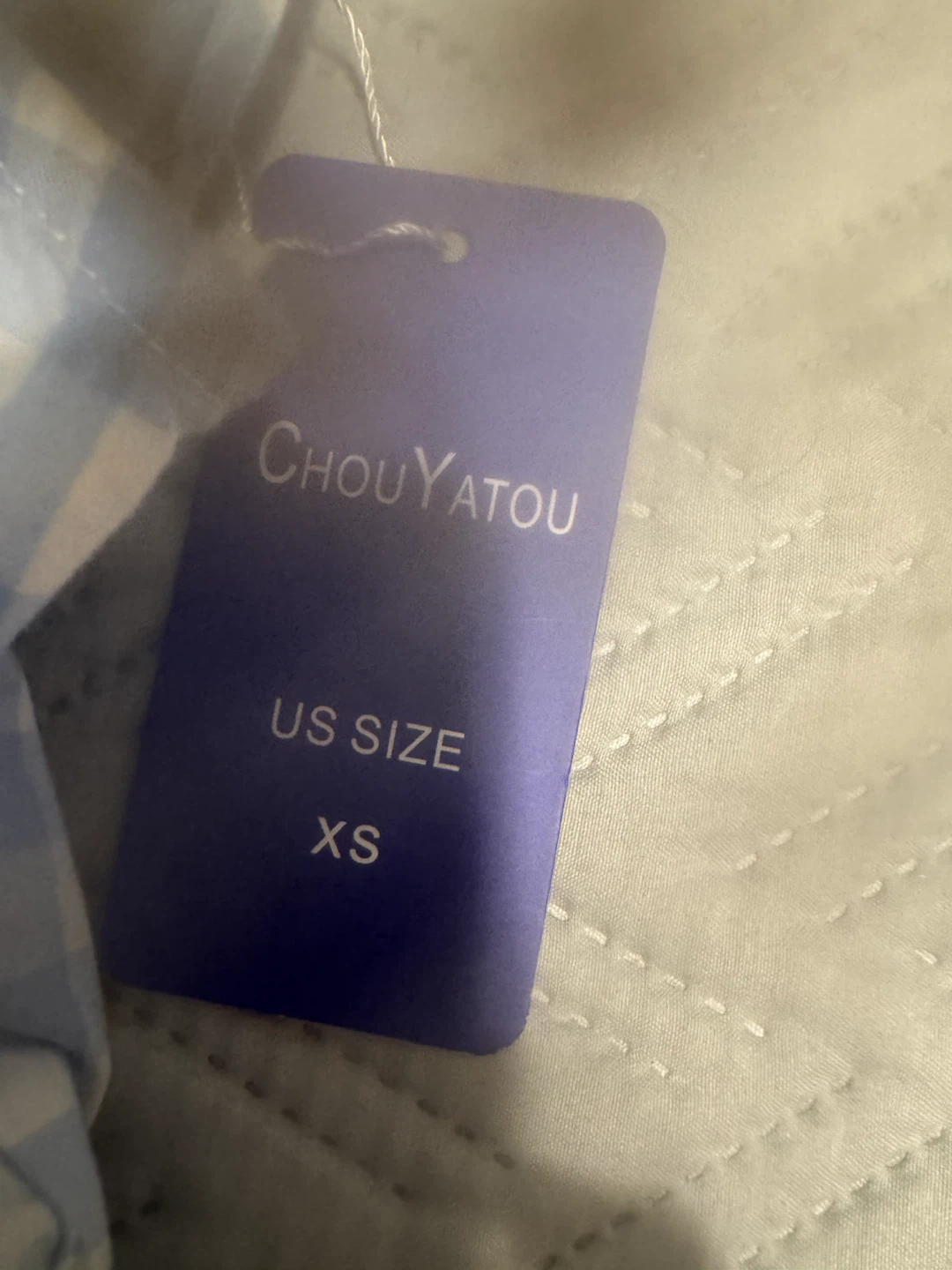 CHOUYATOU Blue Gingham Dress - US Size XS - photo 2