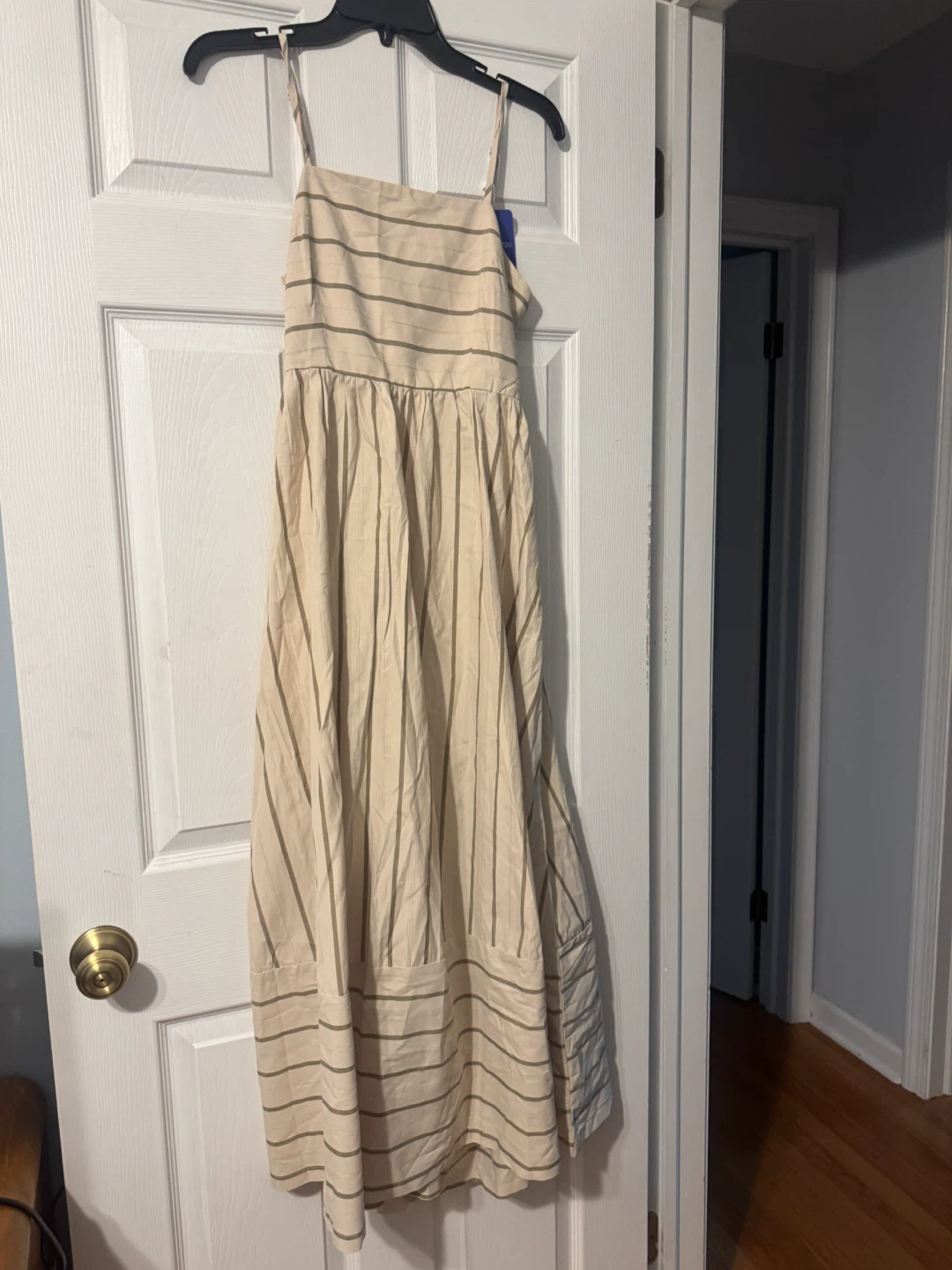 CHOUYOUATOU Women's Striped Midi Dress - Size M