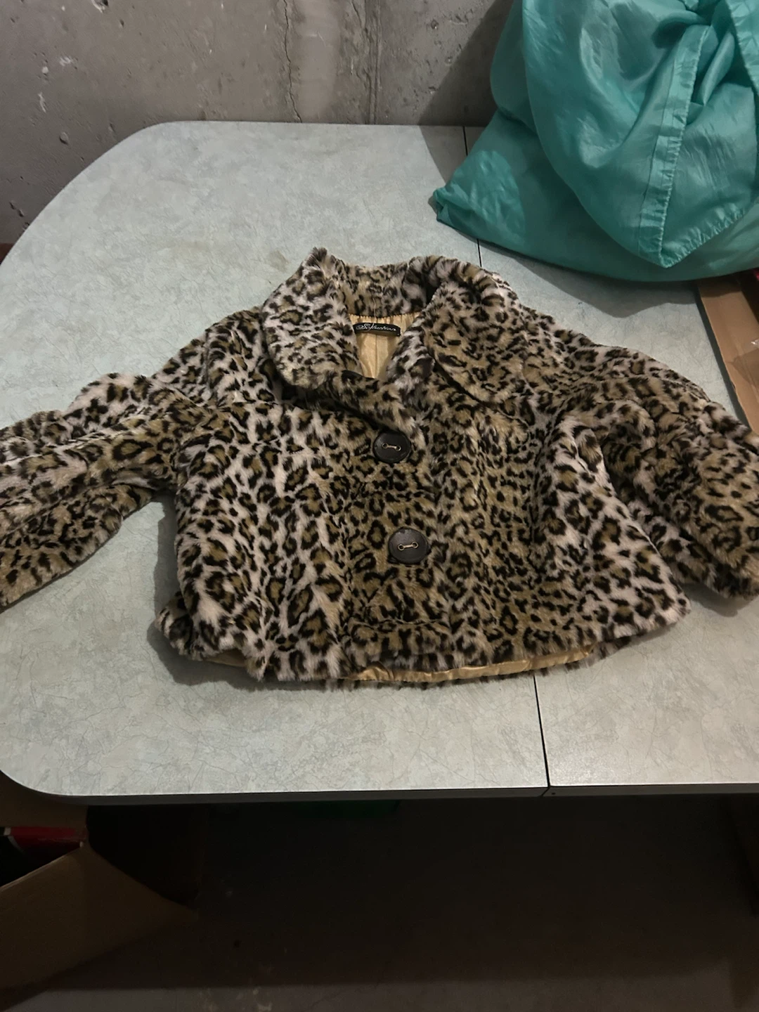 Leopard Print Faux Fur Jacket