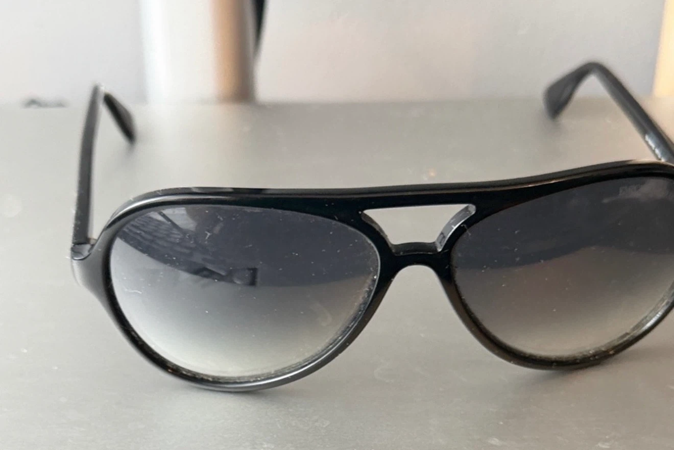 Emporio Armani Black aviator sunglasses